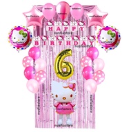 PAKET DEKORASI ULANG TAHUN/DEKORASI HELLOKITTY/DEKORASI BALON/ SET DEKORASI ULANG TAHUN