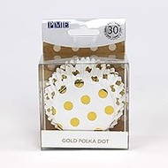 PME BC833 Paper Baking Moulds Gold Polka Dot Foil Coated