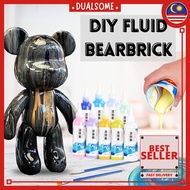 DIY Fluid Bearbrick 18/23/27/28/34cm Kaws Violent Bear 100ml Paint Liquid Graffiti Toys Birthday 流体暴力熊流体熊积木熊白胚芝麻街