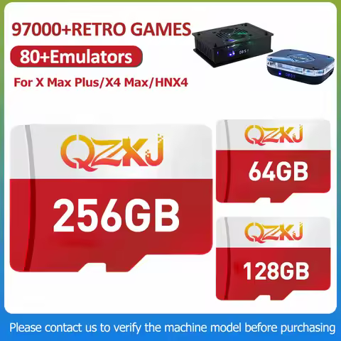 Game System Card Emuelec4.6 with 97000+ Games 80+Emulators Plug and Play TF Card Support X Max Plus/