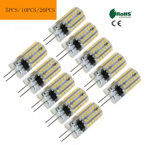 5/10/20X Mini G4 Led Light Bulbs Chandelier Spotlight Lighting Silicone 3014smd Replace Energy 6000k