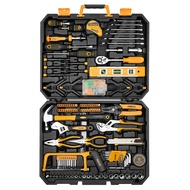DEKO 228Pcs Socket Wrench Auto Repair Tool Combination Package Mixed Tool Set Hand Tool Kit with Pla