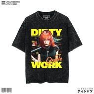 TISSATSU AESPA GISELLE DW Oversize Washed T-Shirt Kpop Wash Slimfit T-Shirt/ AESPA-40/