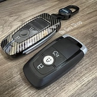 เคสโลหะลายเคฟล่ารีโมทรถ Ford Next Gen  2022 แบบ 2 ชั้น (Double-Layer Metal Kevlar Alloy Key Cover wi