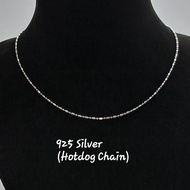 S3946 #925 Silver Necklace (Hot dog Chain) 925 Perak Rantai (Hot dog Chain)