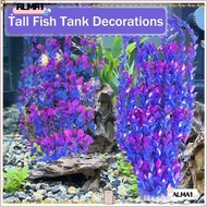 ALMA 2PCS Artificial Fish Tank Plants, 23.6-inch Tall Plastic Aquarium Plastic Plants, Hot Extra Lar