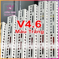 Sắt V Lỗ Đa Năng V4x6cm Màu Trắng- Đen Dầy 2mm. Thép V lỗ đa năng. Sắt Lắp Ghép Kệ V Lỗ