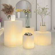Foldable Light-Emitting Cylindrical Booth Display Cabinet Light Display Stand Shopping Mall Exhibiti
