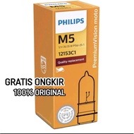 Philips M5 Headlight Bulb PremiumVision 25/ 25W-1 M5 Motorcycle Light (1 Leg) 12163C1 Philips