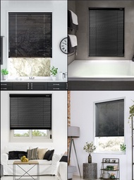 Xinxuan Black aluminum alloy blinds, non perforated, household waterproof, shading, lifting, toilet, bathroom, roller blinds