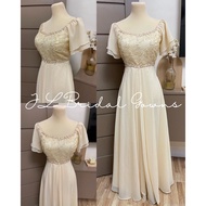 principal sponsor dress - beige mother dress