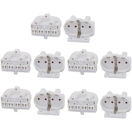 10Pcs H Lamp Fluorescent Light Holder 2G11 Base Single Head Tombstone Lamp Socket AC 500V 2A for LED