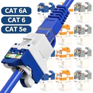 RJ45 Ethernet Network Module Tool-Free Twist Termination Cat5e/Cat6/Cat6A Keystone Jack with Color-C