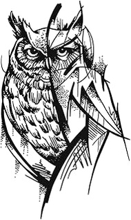 Temporary Tattoos,Owl HC-KT-39,Owl Tattoos,Water-Resistant,Real Tattoo Look,Resilience,Lasts 1-2 Wee