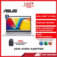 ASUS-A1404-AAM171WS-SVR-INTELCOREI7-1355U,8GBR4,512GBSSD,INTELUHD,14"FHD,W1164,2YRS,H&S