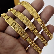 24k Gold Plated Sand Box Chain Bracelet