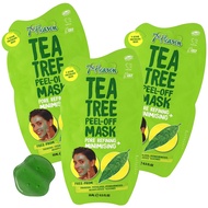 7th Heaven Tea Tree Easy Peel-Off Face Mask, Parabens Free, Green, 3-Pack of 0.3 Fl Oz each, 3 Sache
