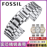 Fossil Fosil Watch Strap Steel Band Quartz Watch Mechanical Watch Men Women Original Solid Stainless Steel Butterfly Buckle 20mm