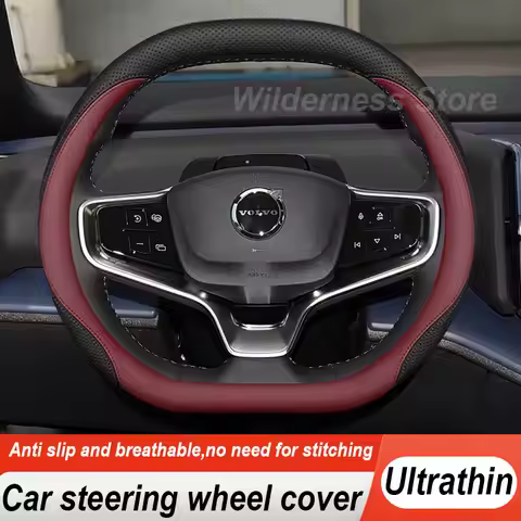 Car Steering Wheel Cover For Volvo EX30 2024 2025 2026 Nappa Leather Non-slip Auto Steering Wheel Vo