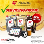 Car Servicing Package: Idemitsu Fully Synthetic Engine Oil (5W40/5W30/0W20)