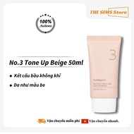 Numbuzin No.3 Porcelain Base Beige SPF50+ PA++++ 50ml - Fine powder texture, natural light coverage