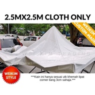 [Kain Sahaja] Wei Kim 2.5Mx2.5M Exclusive PVC UV Protection Tanpa Rangka 8x8 Cloth Only #WK402