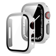 เคสแอปเปิ้ลวอช สำหรับ Apple watch series 7เคส Apple Watch 7 41mm/45mmสายนาฬิกา PC+Glass สายสำหรับ Apple watch 7 41mm/45mm