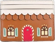 Kate Spade Gingerbread House Small Slim Card Holder Wallet Leather, Gingerbread, Card Holder