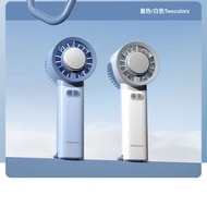 半導體製冷手提風扇（藍色）Type-C充電 無線便攜風扇，掛頸風扇，座枱風扇