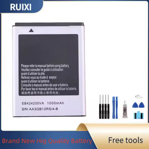 RUIXI EB424255VA EB424255VU 1000mAh Battery For Samsung M550 C5530 S3350 S3850 S5220 S5222 M630 R450