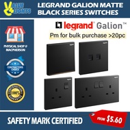 Legrand Galion Black Series Switch Socket Heater Door Bell Data Socket RJ45 SG Safety Mark