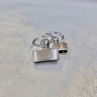 Key Fob Silver Alloy Hardware Keychain