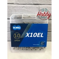 Kmc 10 Speed X10El Silver Hollow Plates Extra Light Original Chain