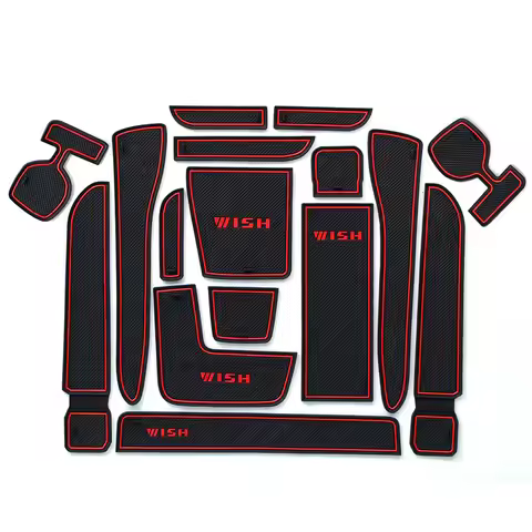 Anti-Slip Gate Slot Mat For Toyota Wish 20 Series Non-Slip Door Groove Pad Rubber Coaster Auto Inter