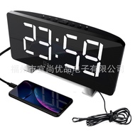 NewLED Radio Alarm Clock Creative Snooze Electronic Clock USBCharging Digital Desk Clock