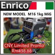 M16 ENRICO MIG WELDING MACHINE 1kg Fluxcore , tanpa gas / gasless flux core , arc , inverter , i-wel