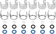 X AUTOHAUX 6 Set Fuel Injection Valve Seals Repair O Ring Kit for Audi A4 A6 A8 Q7 R8 2.8L 3.2L V6 V