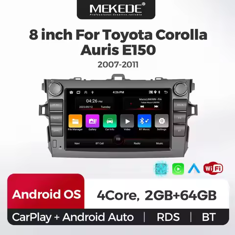 MEKEDE 8" Car Multimedia WIFI Audio System for Toyota Corolla E140/150 2006 - 2013 Altis GPS Carplay