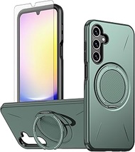 Asuwish Phone Case for Samsung Galaxy A05s/A05 Magnetic Cell Cover with Tempered Glass Screen Protec