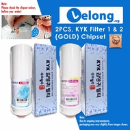 LELONG KYK Filter 1 & 2 Cartridges [GOLD Chipset 6000K & 9000K] – Authentic Replacement for KYK Alka
