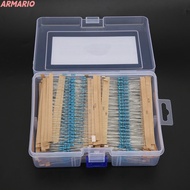 ARMARIO 2600PCS Resistor, 1/4w 1 Ohm- Ohm Metal Film Resistor, Parts 130 Values Metal Film Resistor 