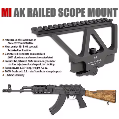Tactical MI-AKSM MI AK Side Railed Scope Mount For Rifle AK47 AK-47 QD AK Side Rail Mount Hunting To