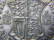 1931年英國(United Kingdom)皇家國徽半克郎(Half Crown Silver)銀幣(英皇佐治五世King George V像)