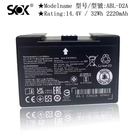ABL-D2A (2220mAh 32Wh 14.4V) for Roomba Combo j5 i5 j7+ j9+Series Robots,i4 i4+ i4 Plus 4150 4550 45