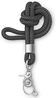 [Test Very Good, Note 1.1] Key Ring with Lanyard for Key Rings with Carabiner as Card Holder, German