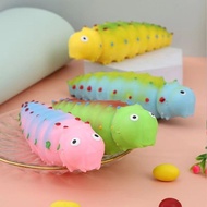 Squishy Toys Caterpillar Squeezing Toy Stress Relief Toy Flour Decompression Children's Big Bug Simulation Insect Squeeze Ready Stock 3.6