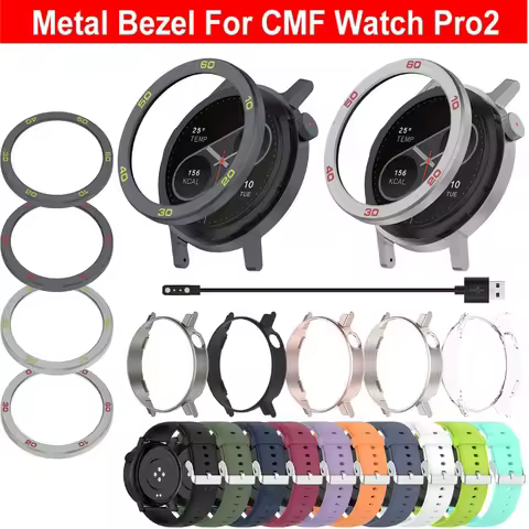 For CMF Watch Pro2 Metal ring watch Bezel Replacement Screen Protector Bezel Smart Bracelet Frame