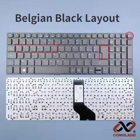 Belgian Azerty Keyboard For Acer Aspire ES1-523 ES1-523G ES1-533 ES1-572 F5-521 A515-41 A515-41G A51