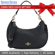 Coach Handbag In Gift Box Mara Hobo Shoulder Bag Crossbody Bag Black # CI790
