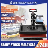 3 Years Warranty🔥5in1 Heat Press Machine /29x38cm Heat Press Machine for T-Shirts/360 °Heat Transfer